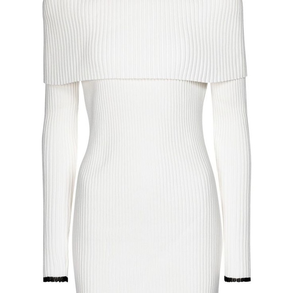 Proenza Schouler Off The Shoulder Long Sleeve Ribbed Top - Picture 2 of 7